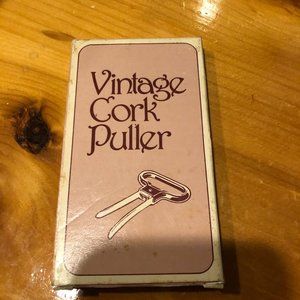 Vintage Cork Puller WITH ATTRACTIVE STORAGE SHEATH Original Box